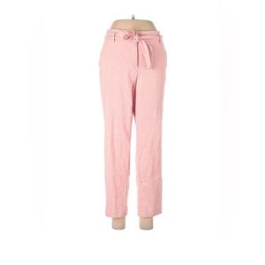 Ann Taylor Loft Pink Linen Tie Waist Pants Size 6
